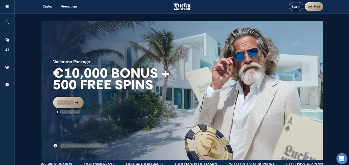 Mit einem attraktiven dreistufigen Echtgeld-Bonuspaket und über 3.100 Spielen überzeugt LuckyMeister auf ganzer Linie. Dank des starken App-Supports ist dieses Online Casino schnelle Auszahlung perfekt auf mobiles Gaming ausgelegt und garantiert auch unterwegs eine absolut zügige Gewinnabhebung.